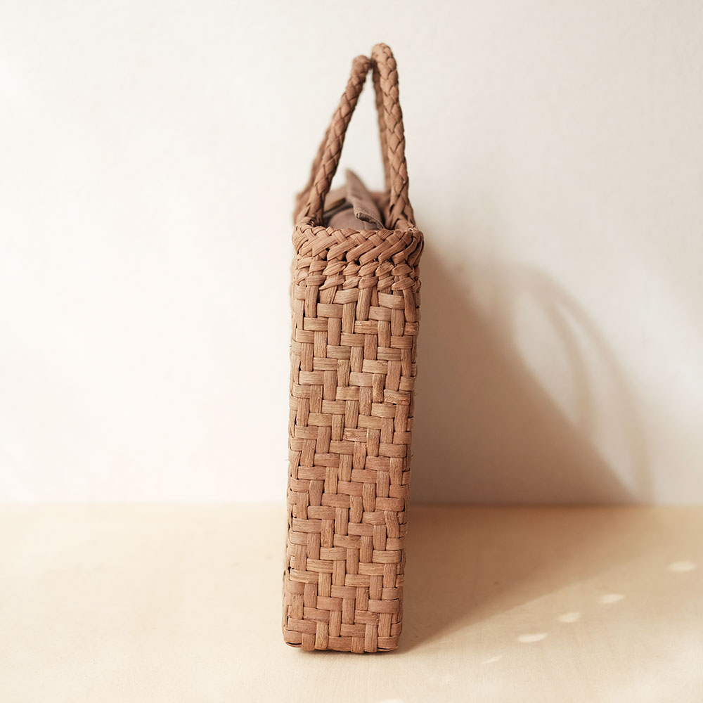 山葡萄 かごバッグ（ブリーフケース） 網代編み 倉敷帆布の内布 | ORIORI